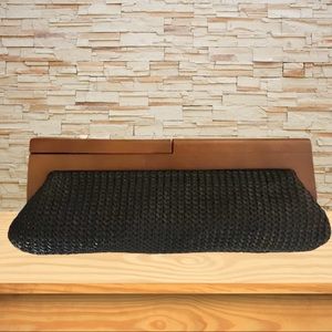 Beautiful Straw and Wood Clutch